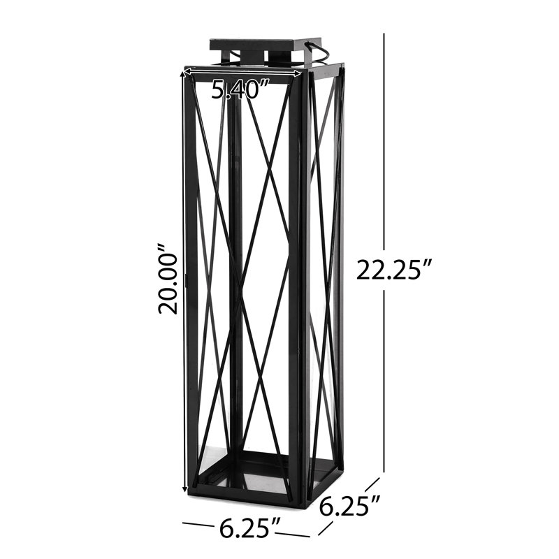 Gracie Oaks 22.25'' H Stainless Steel Floor Lantern & Reviews Wayfair